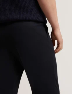 Tapered Leg Stretch Waist Woven Pants