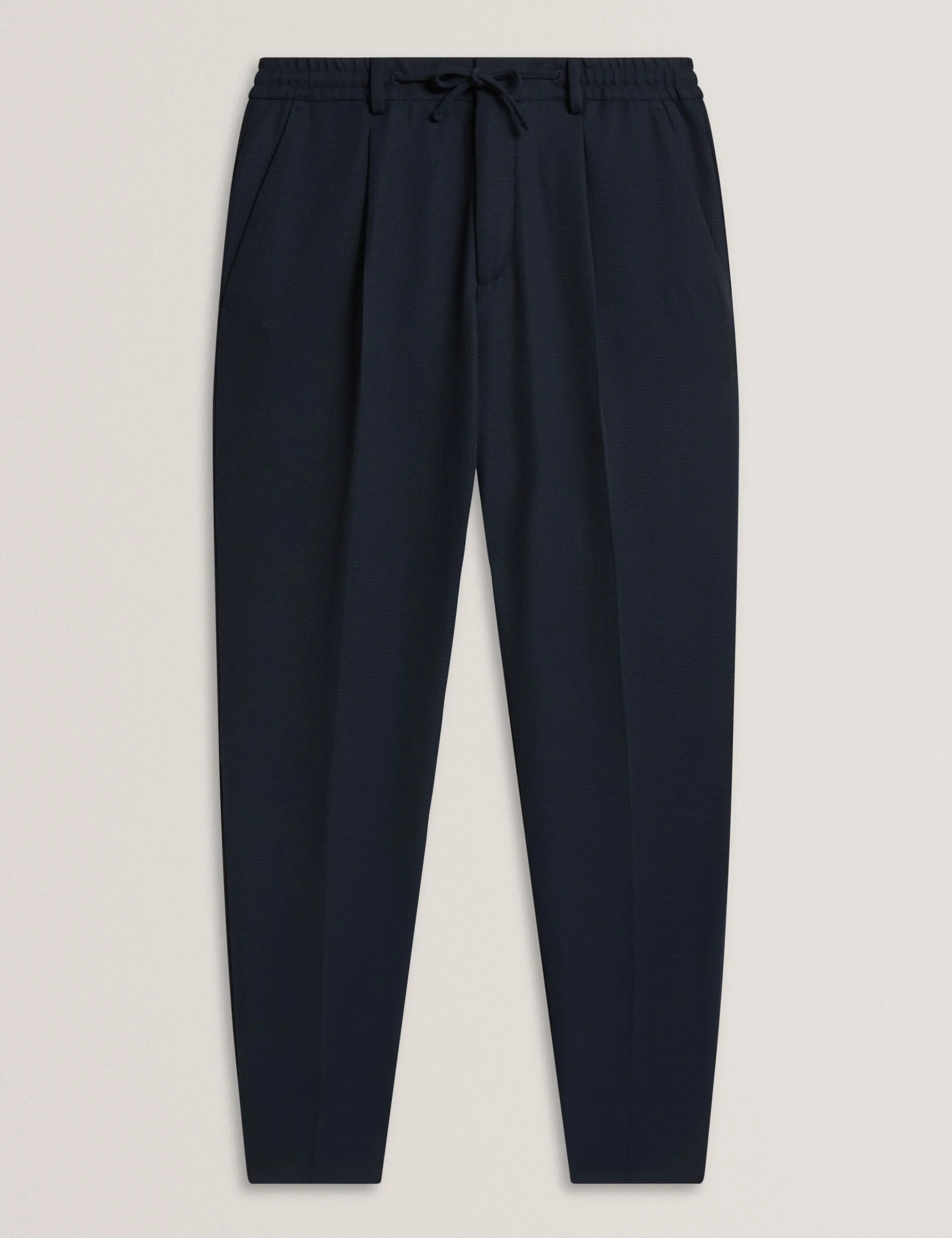 Tapered Leg Stretch Waist Woven Pants