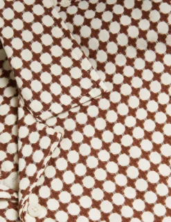 Textured Grid Cotton Short Sleeve Shirt