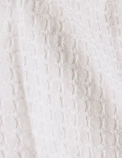 Textured Grid Cotton Short Sleeve Shirt