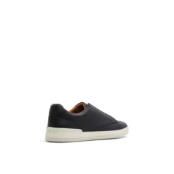 Textured Leather Slip On Sneakers
