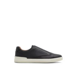 Textured Leather Slip On Sneakers