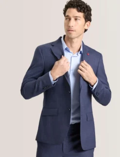 Textured Modern Fit Wool Suit Jacket
