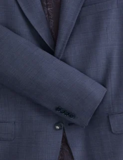 Textured Modern Fit Wool Suit Jacket