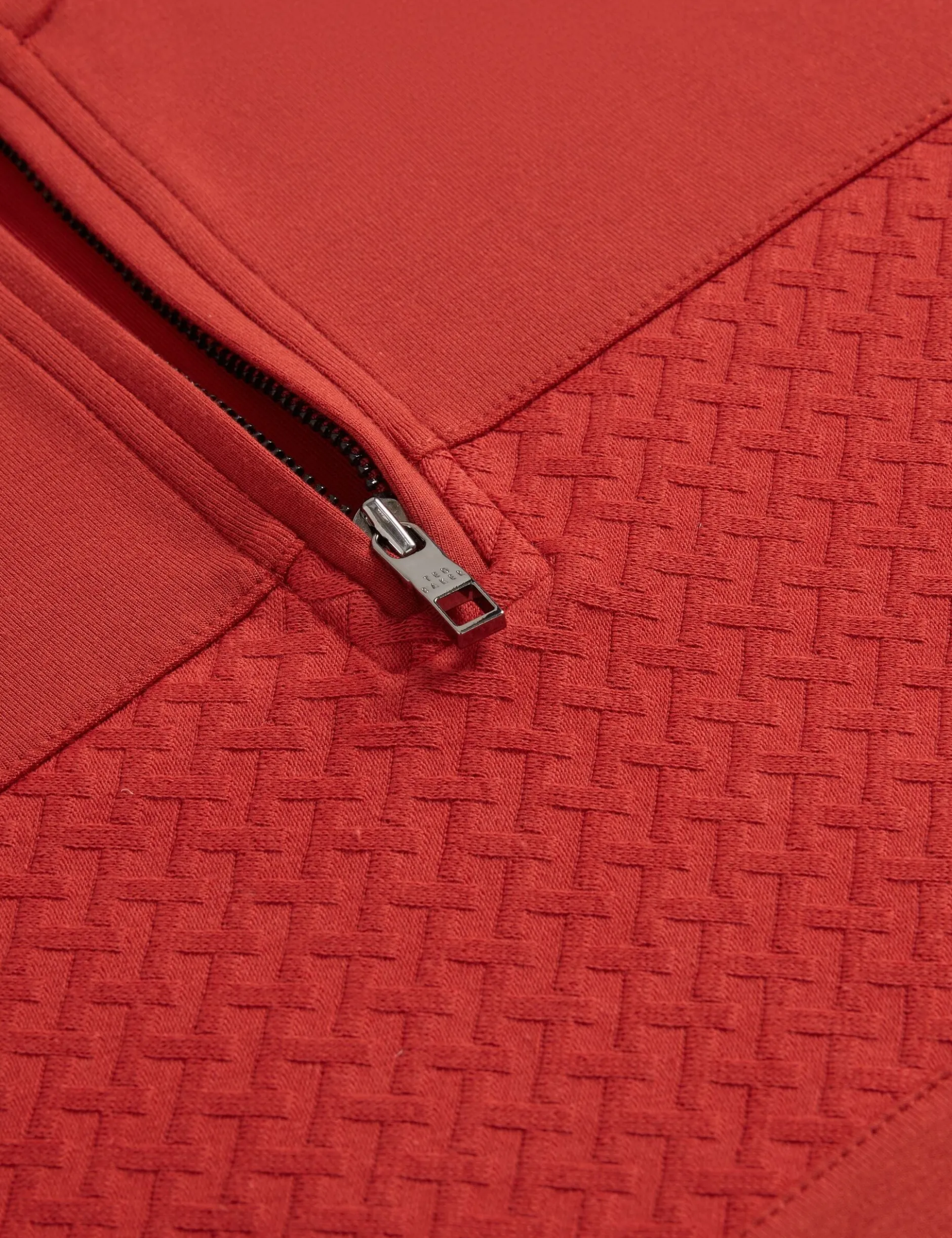 Textured Panel Half-Zip Modal Sweatshirt