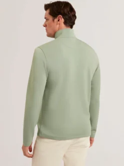Textured Panel Half-Zip Modal Sweatshirt