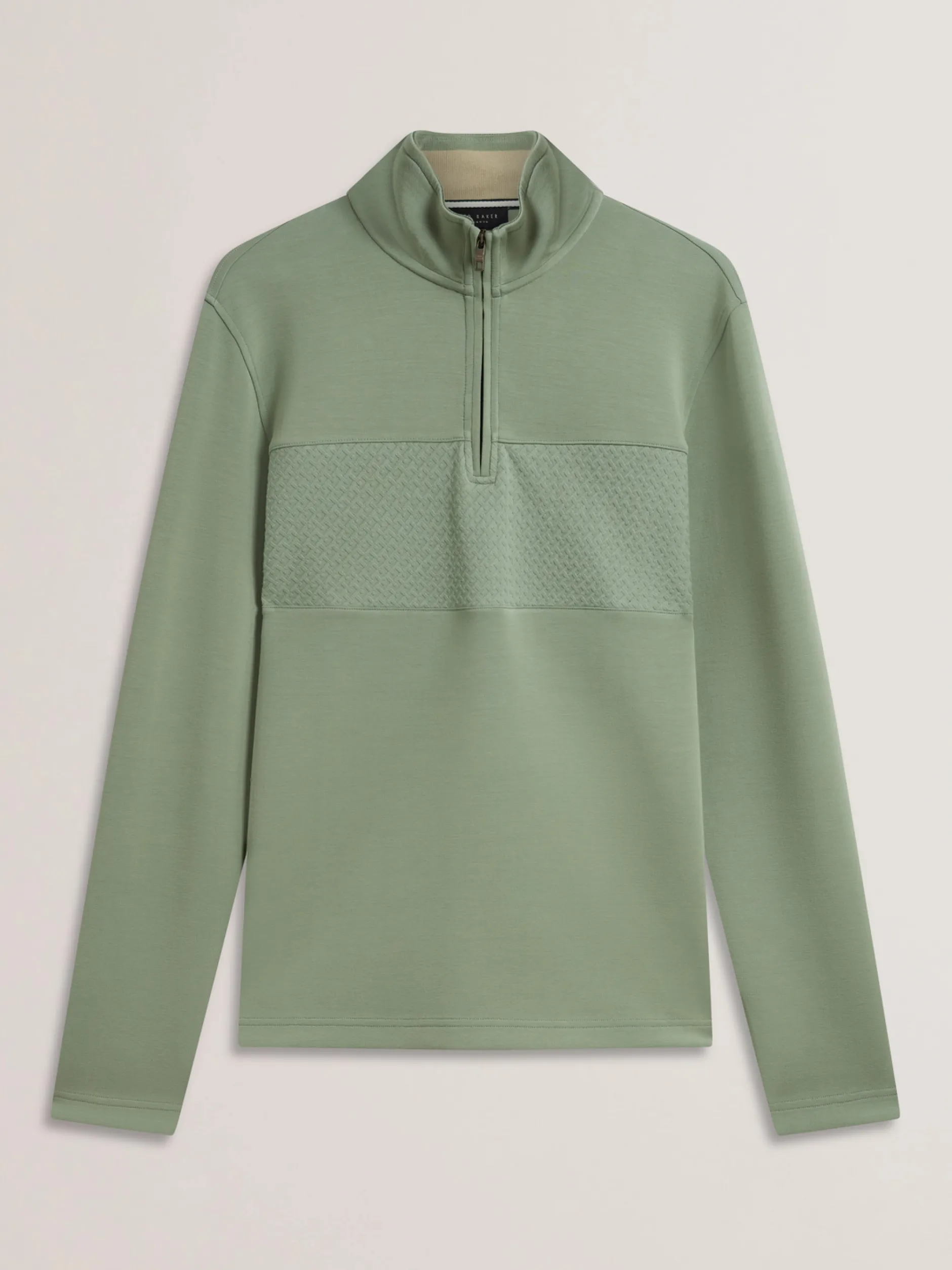 Textured Panel Half-Zip Modal Sweatshirt