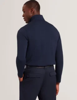 Textured Panel Half-Zip Modal Sweatshirt