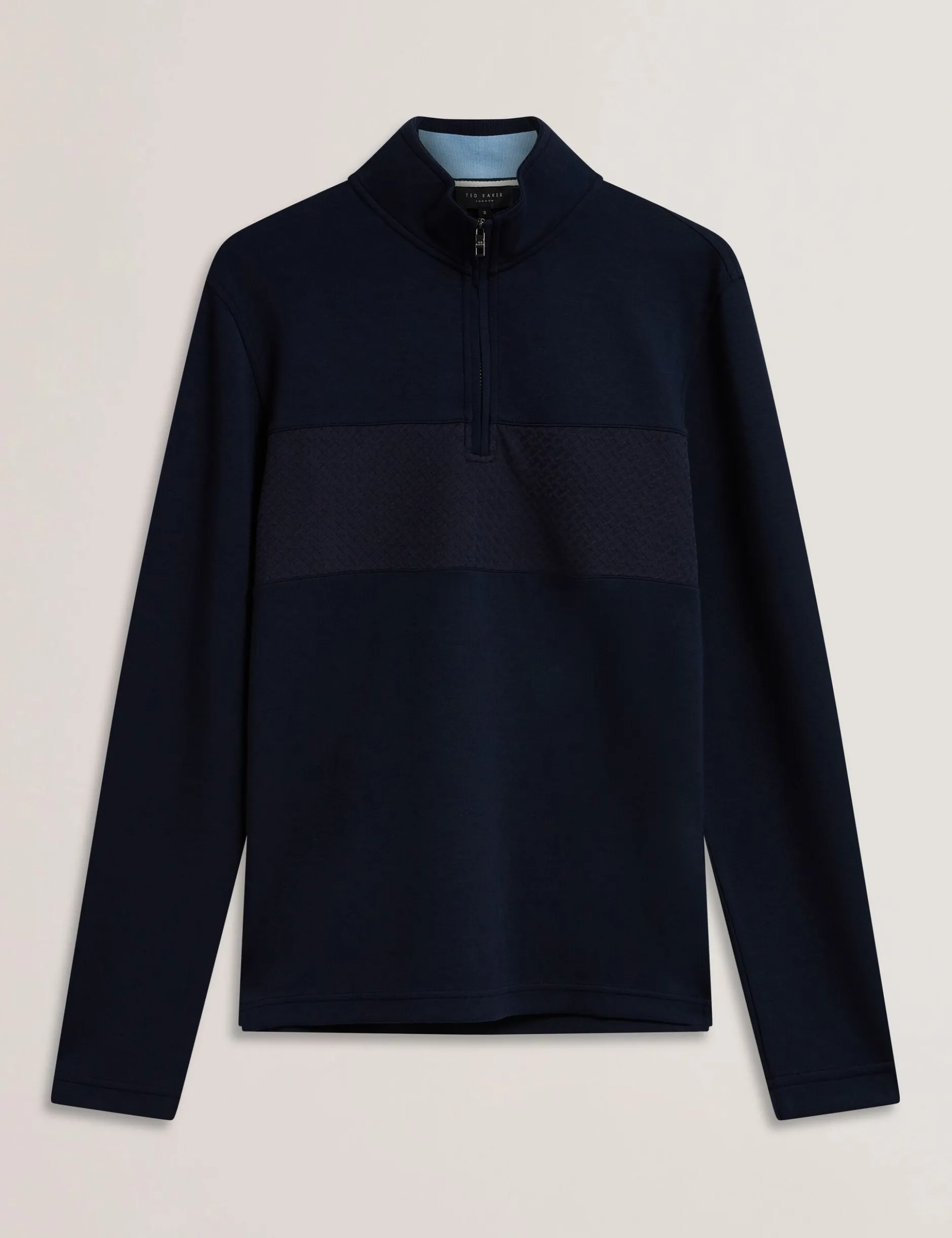 Textured Panel Half-Zip Modal Sweatshirt