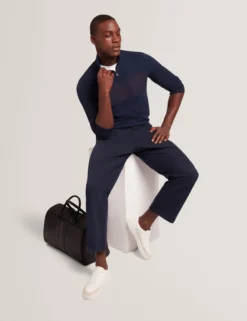 Textured Panel Half-Zip Modal Sweatshirt