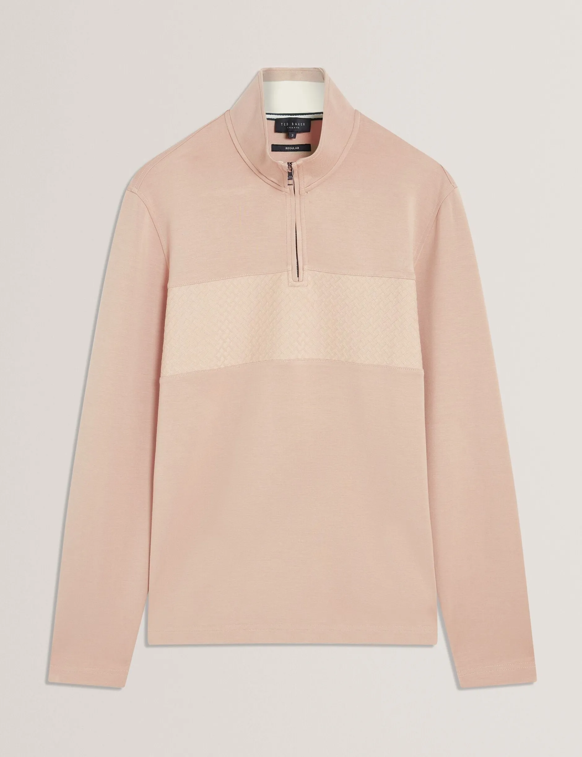 Textured Panel Half-Zip Modal Sweatshirt