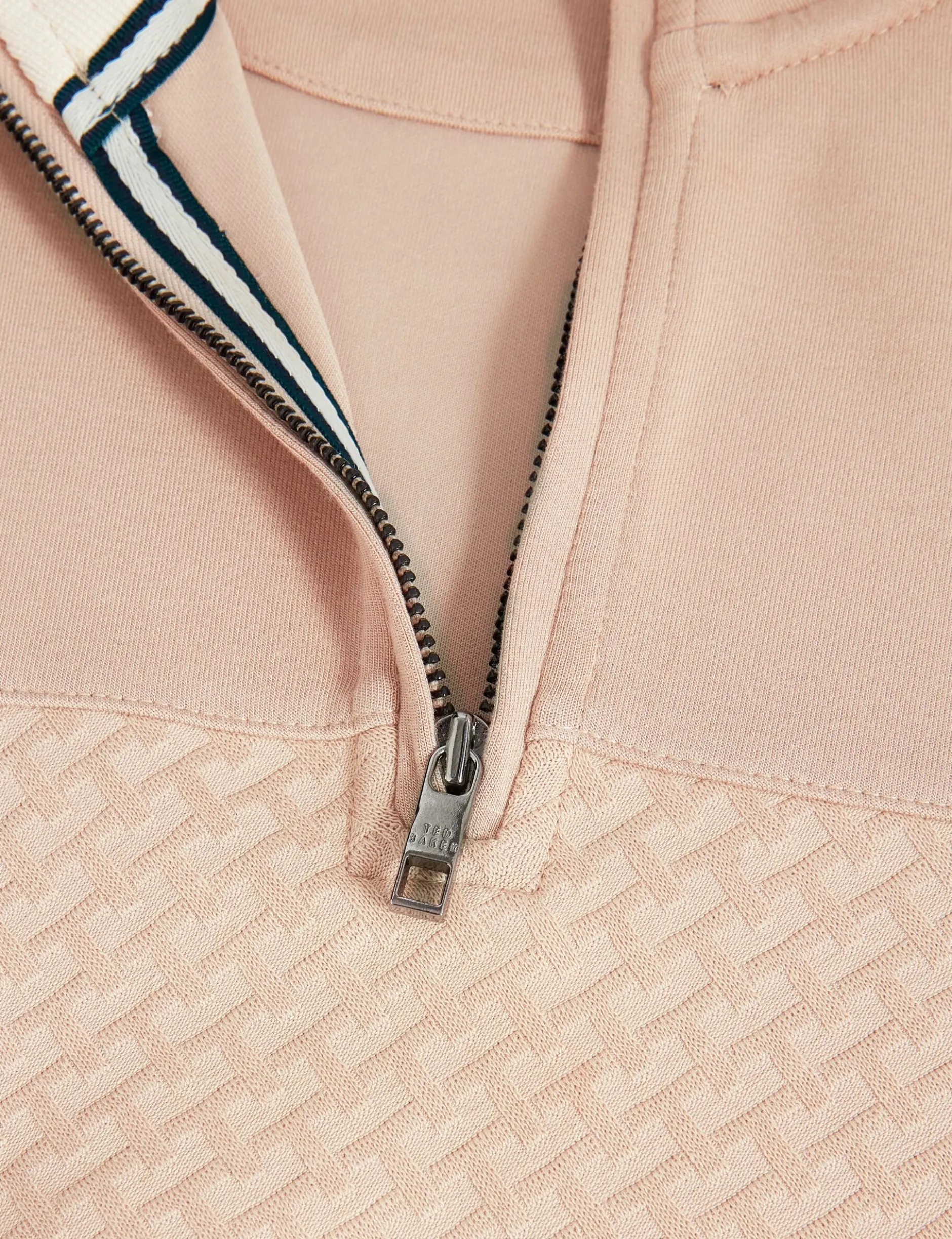 Textured Panel Half-Zip Modal Sweatshirt