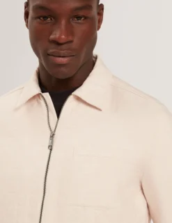 Textured Quilt Zip-Through Overshirt