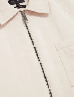 Textured Quilt Zip-Through Overshirt