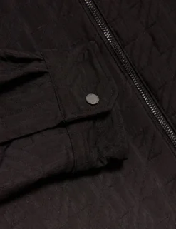 Textured Quilt Zip-Through Overshirt