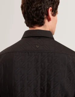 Textured Quilt Zip-Through Overshirt