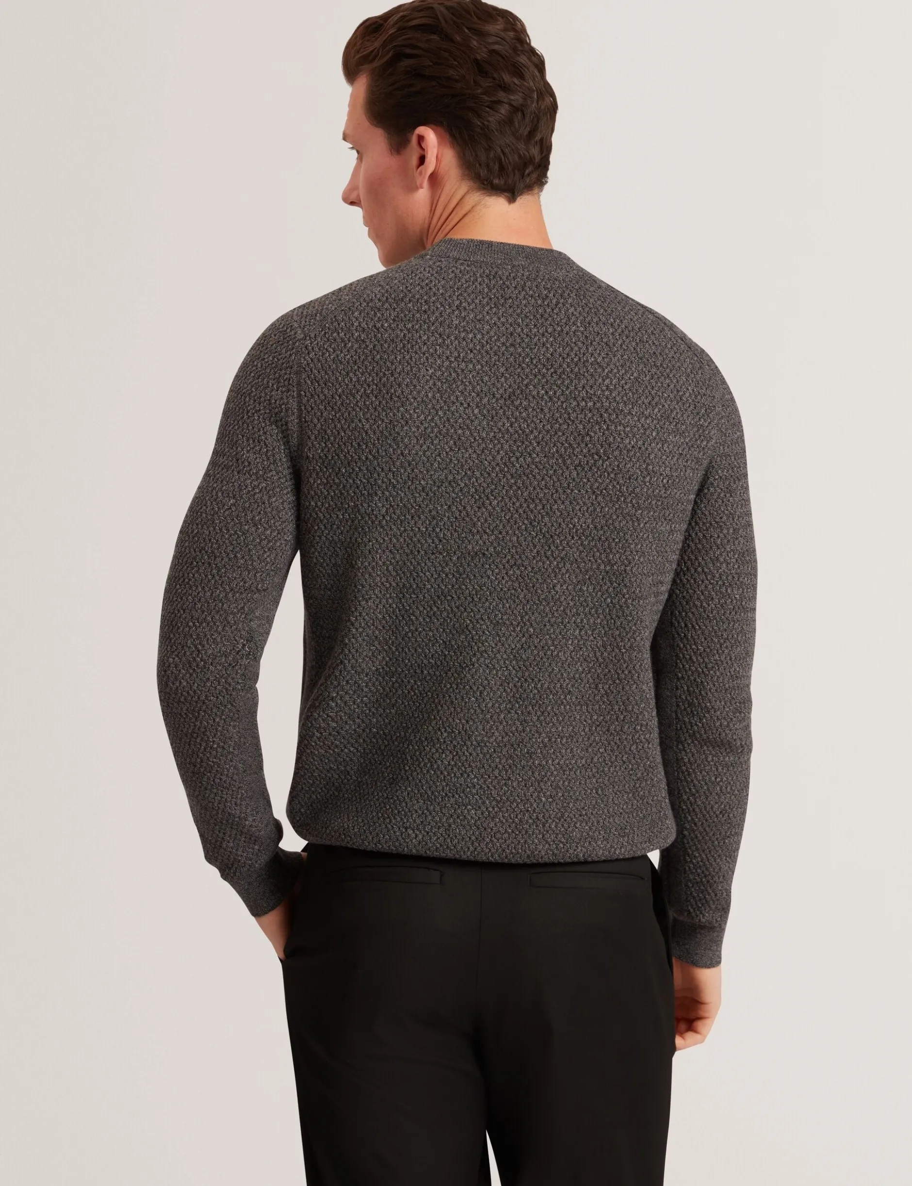Textured Stitch Marled Knit Jumper
