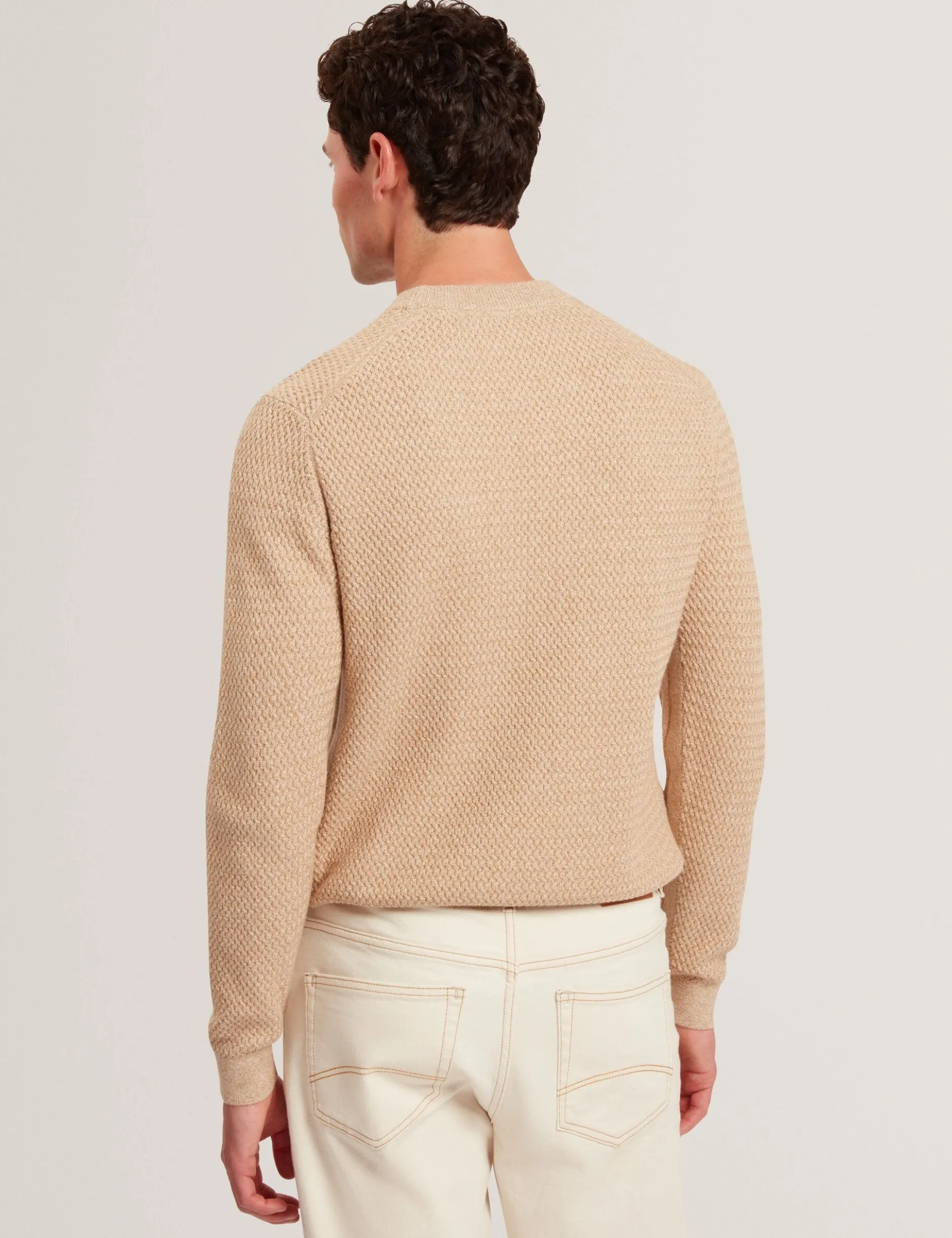 Textured Stitch Marled Knit Jumper