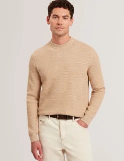Textured Stitch Marled Knit Jumper
