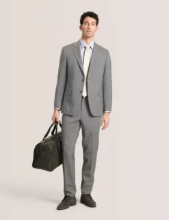 Textured Stretch Cotton Slim Fit Shirt