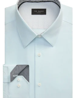 Textured Stretch Cotton Slim Fit Shirt