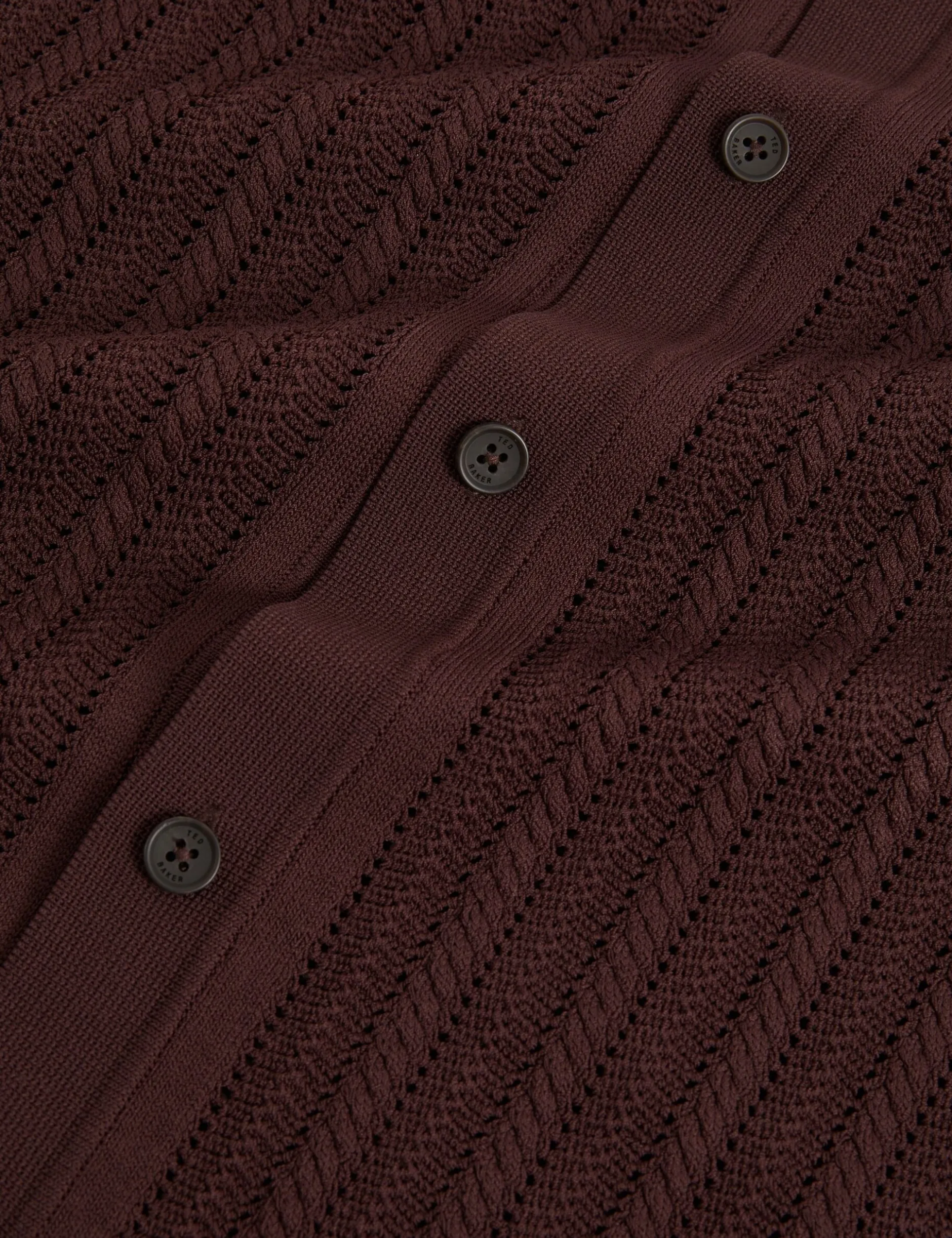Textured Stripe Knit Short Sleeve Shirt