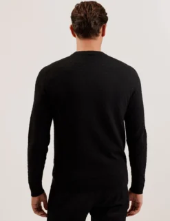 Textured T Knit Crew Neck Jumper
