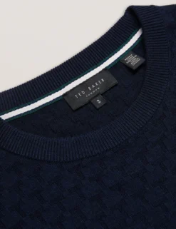 Textured T Knit Crew Neck Jumper