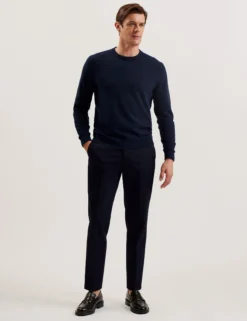 Textured T Knit Crew Neck Jumper