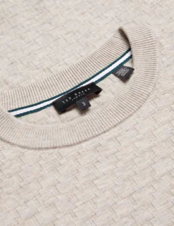 Textured T Knit Crew Neck Jumper