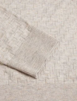 Textured T Knit Crew Neck Jumper