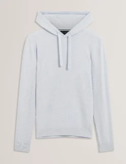 Textured T Knit Wool Blend Hoodie
