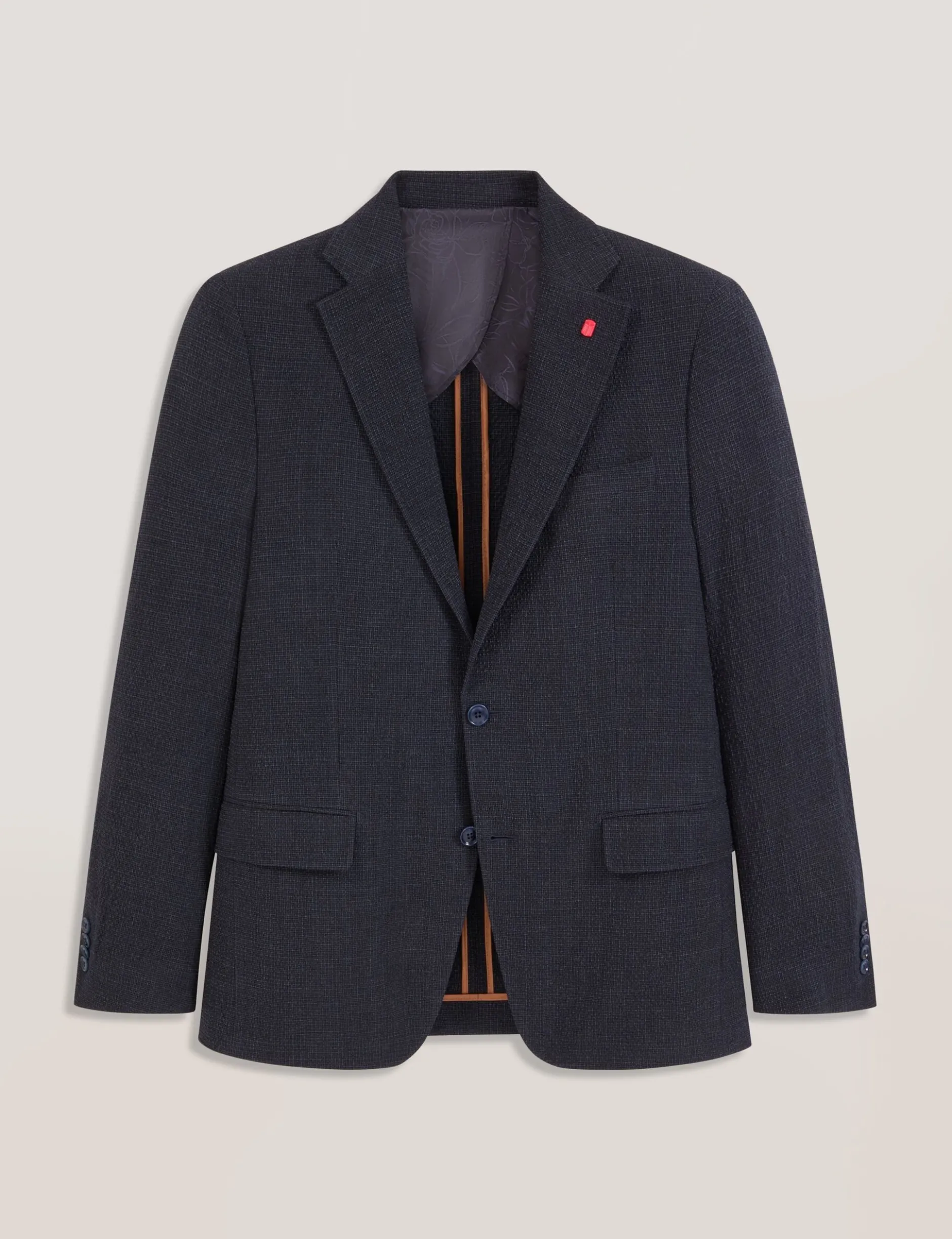 Textured Weave Wool Blend Blazer