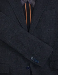 Textured Weave Wool Blend Blazer