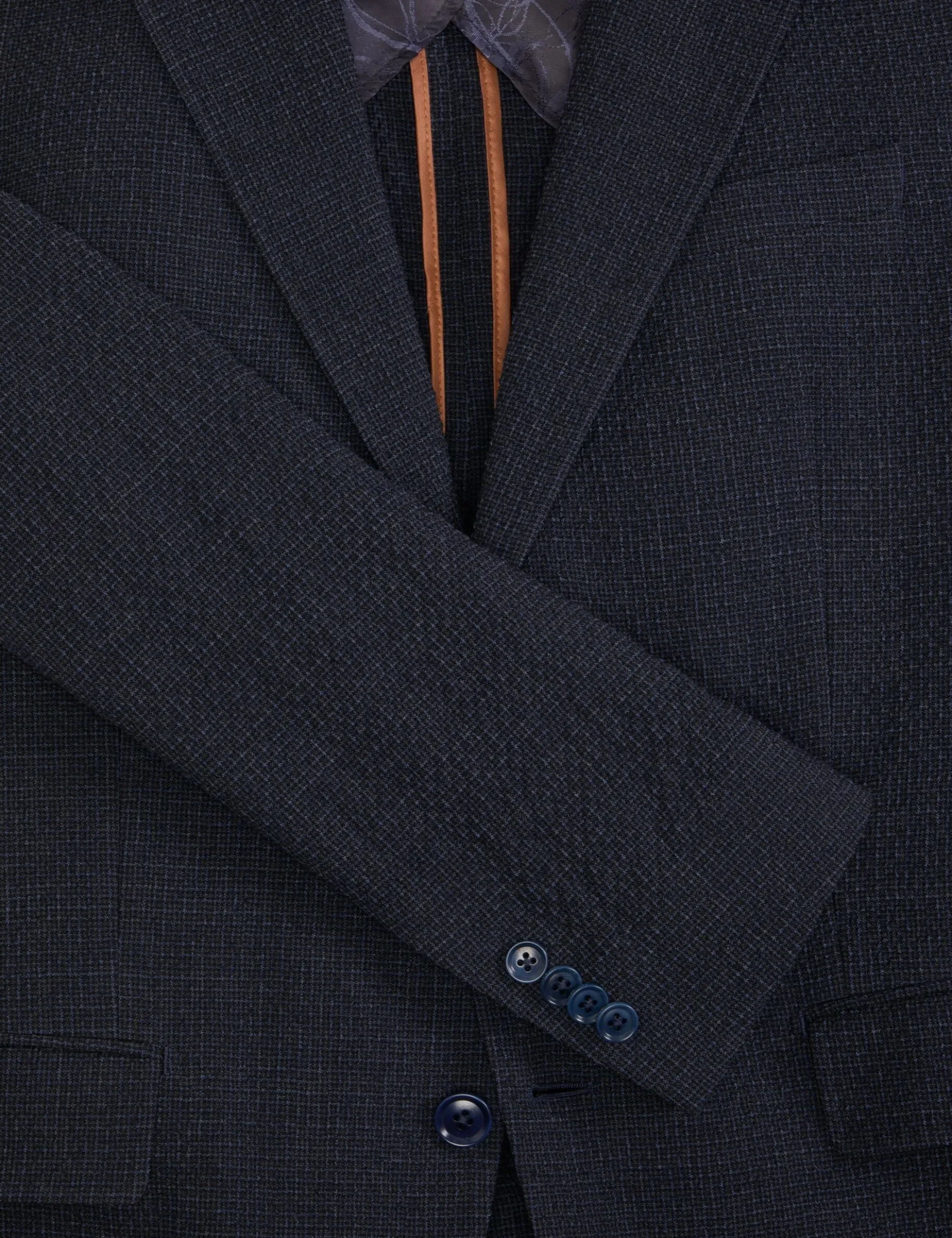 Textured Weave Wool Blend Blazer