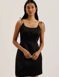 Tie Strap Square Neck Mini Dress