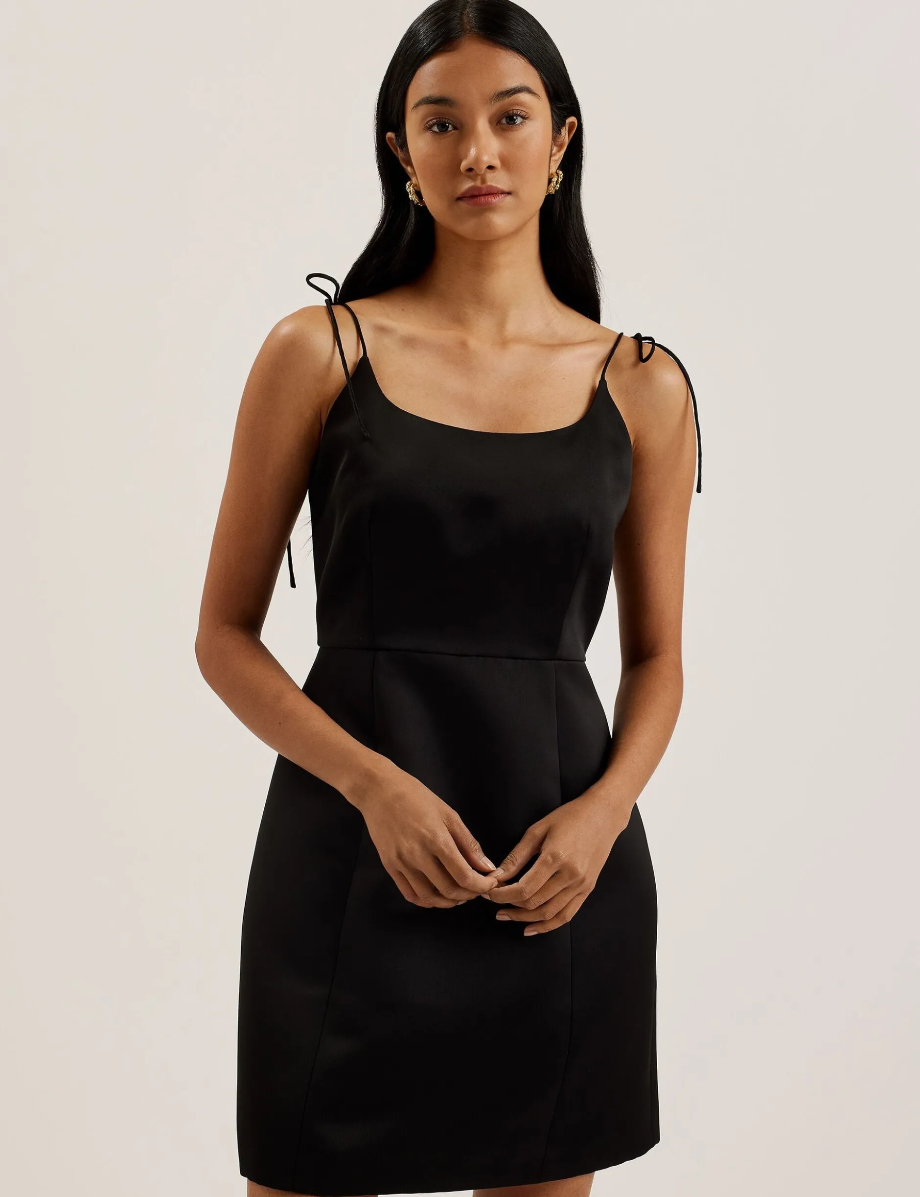 Tie Strap Square Neck Mini Dress