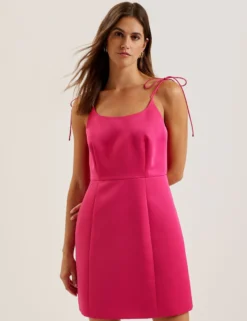 Tie Strap Square Neck Mini Dress