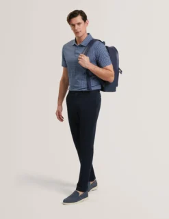 Tile Print Cotton Short Sleeve Shirt