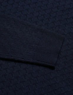 T Knit Half Zip Funnel Neck Jumper
