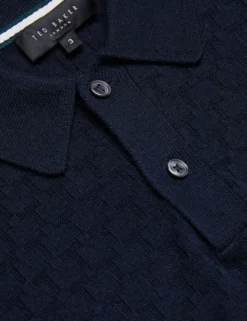 T Knit Long Sleeve Polo Top
