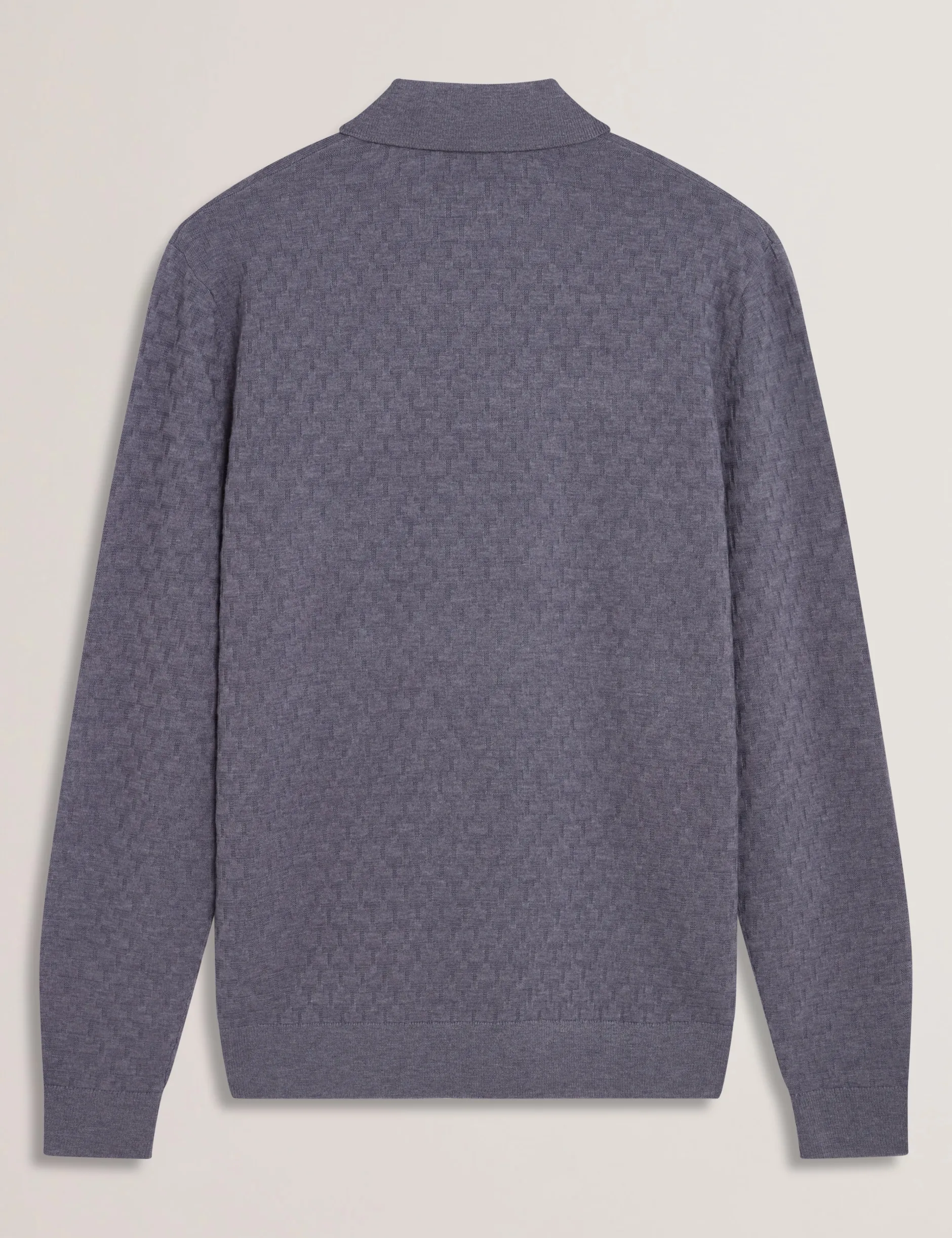 T Knit Long Sleeve Polo Top