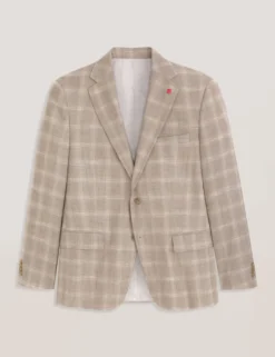 Tonal Check Modern Fit Suit Jacket