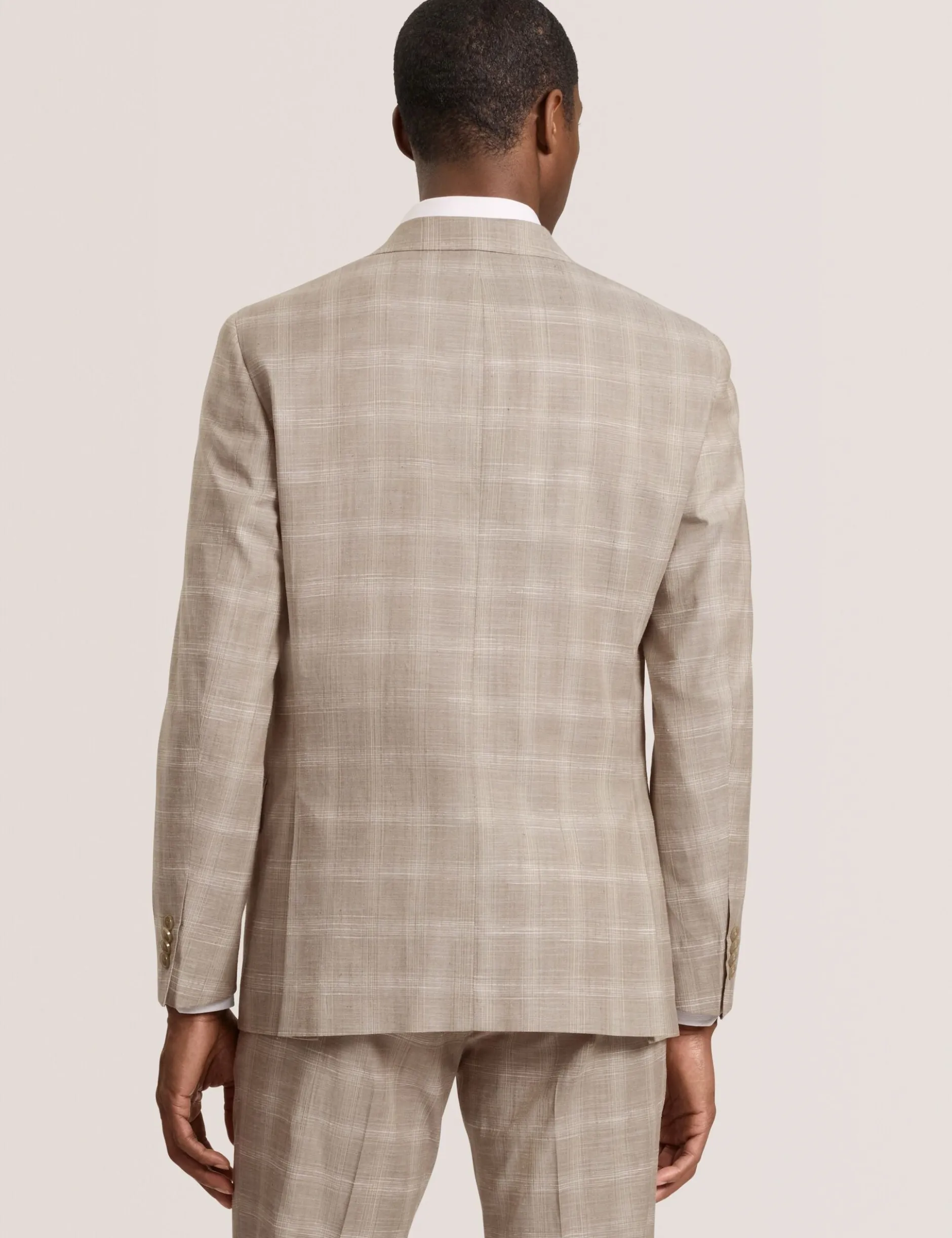 Tonal Check Modern Fit Suit Jacket