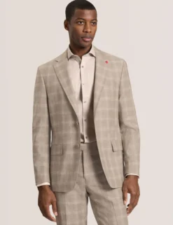 Tonal Check Modern Fit Suit Jacket