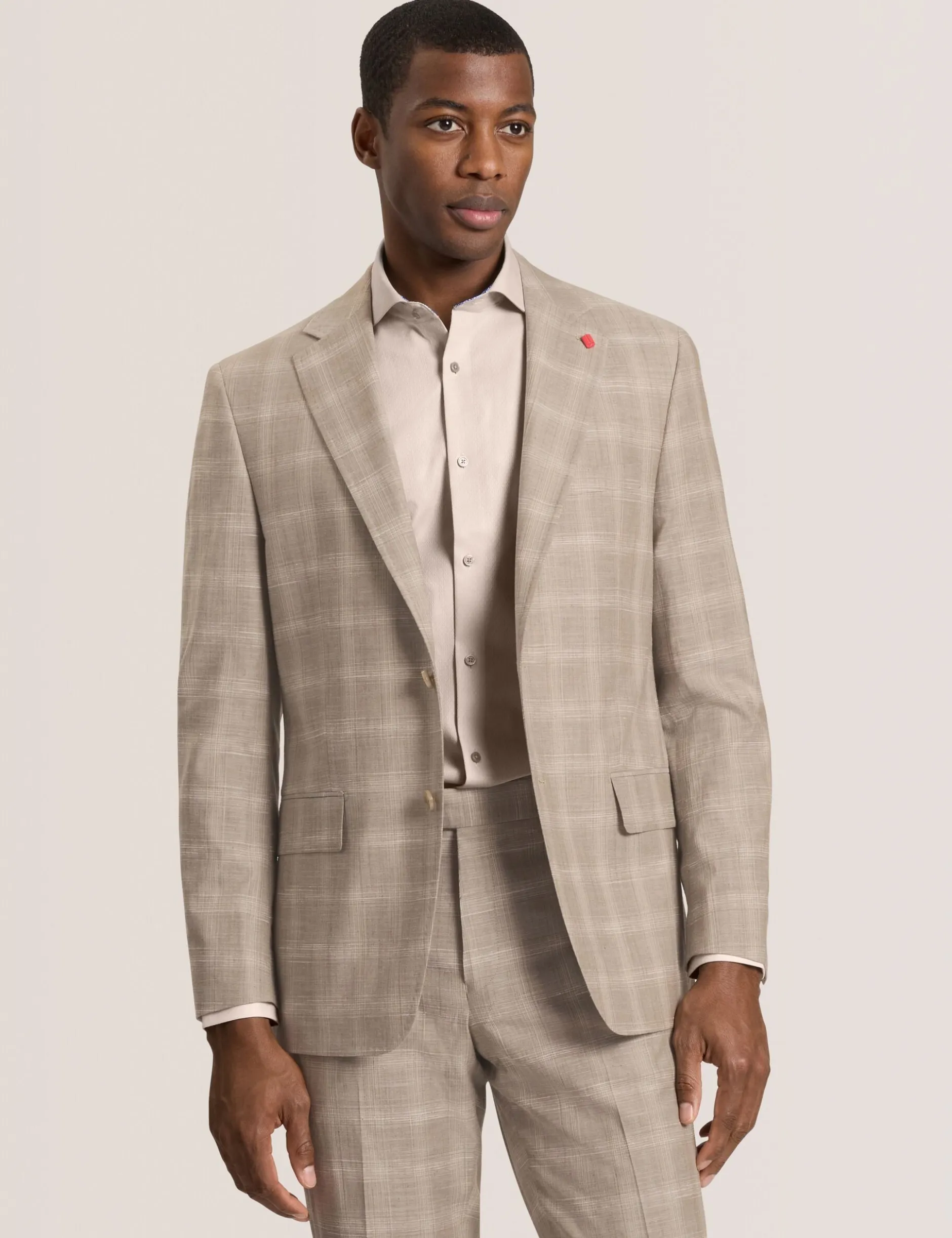 Tonal Check Modern Fit Suit Jacket