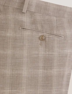 Tonal Check Modern Fit Suit Pants
