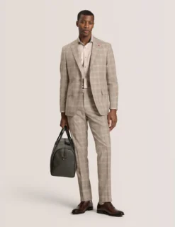 Tonal Check Modern Fit Suit Pants