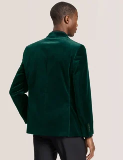 Velvet Single Breasted Tuxedo Jacket