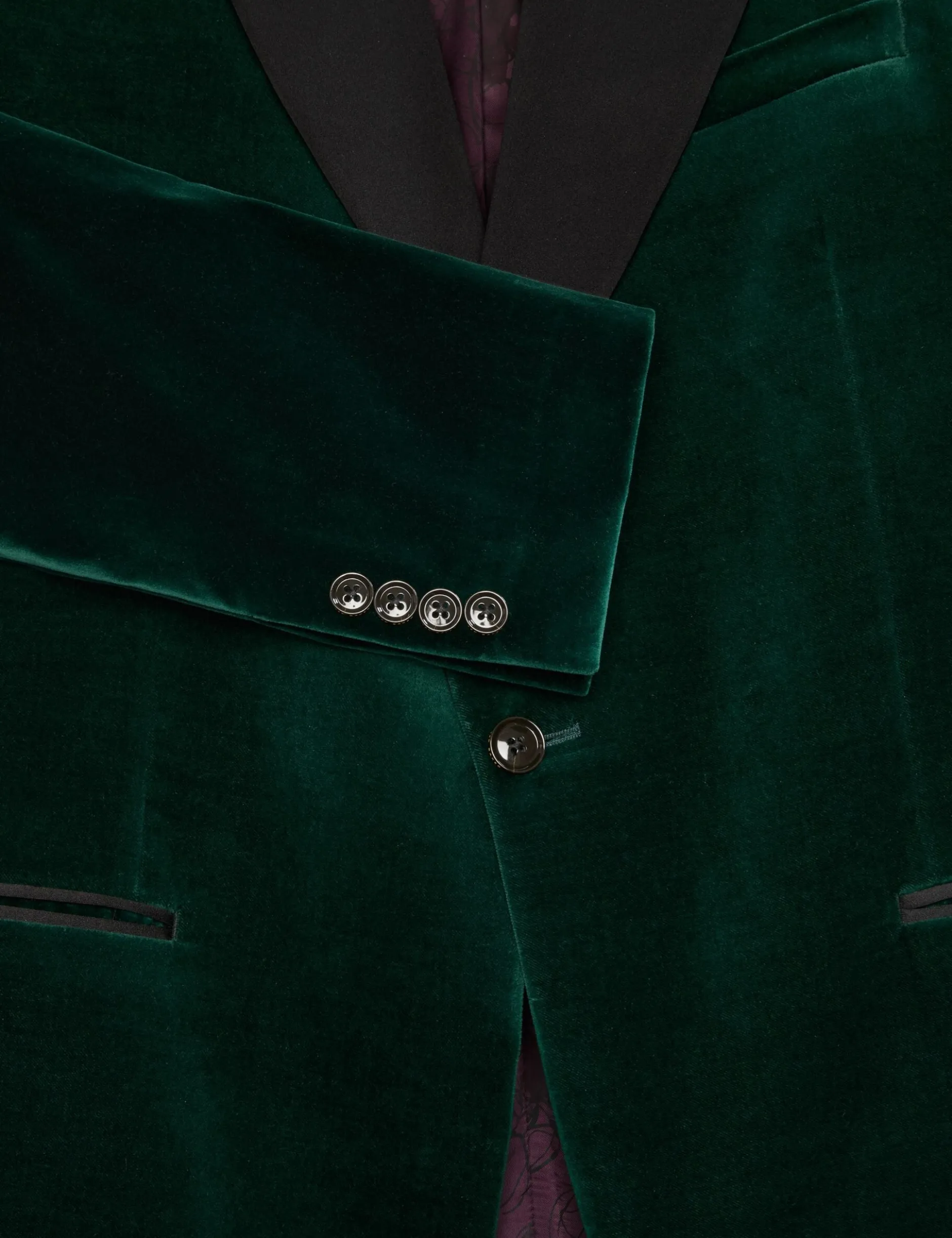 Velvet Single Breasted Tuxedo Jacket